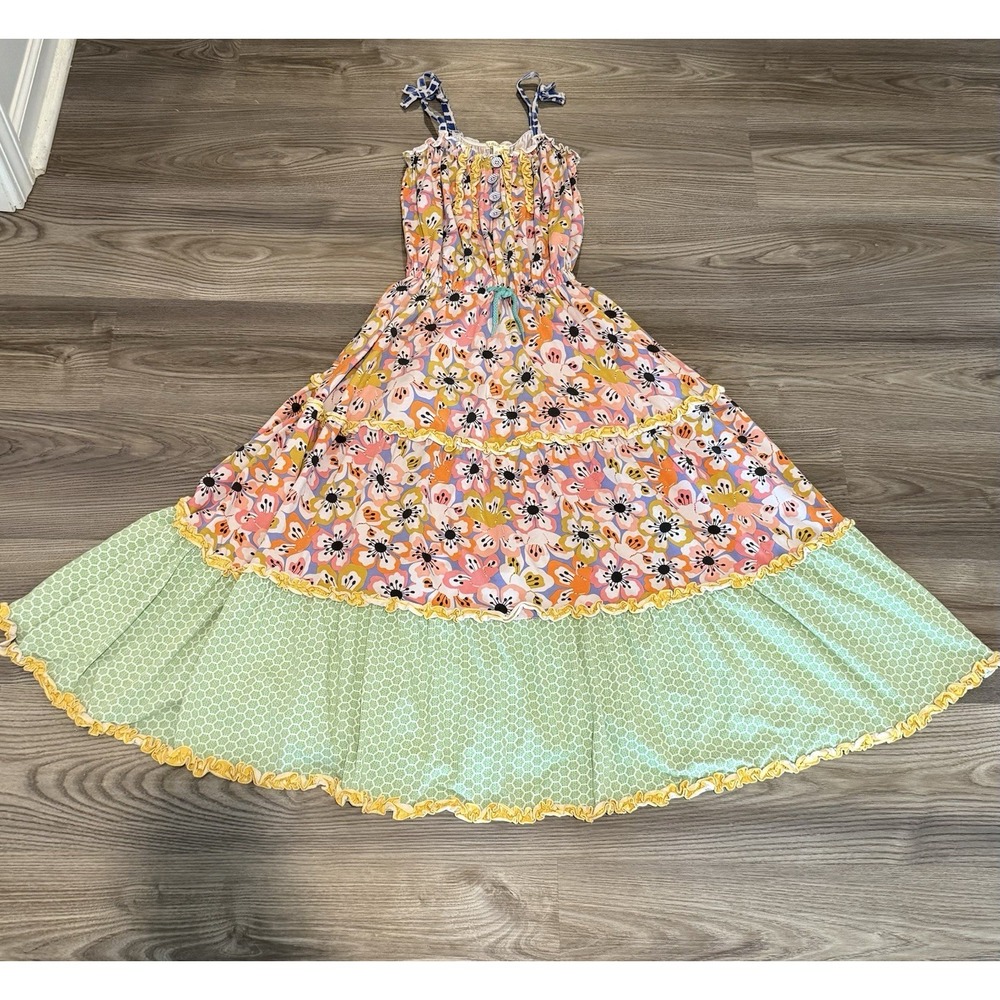 Matilda Jane Tell Me More Floral Maxi Dress The Adventure Begins Girls size 8 - Picture 13 of 15